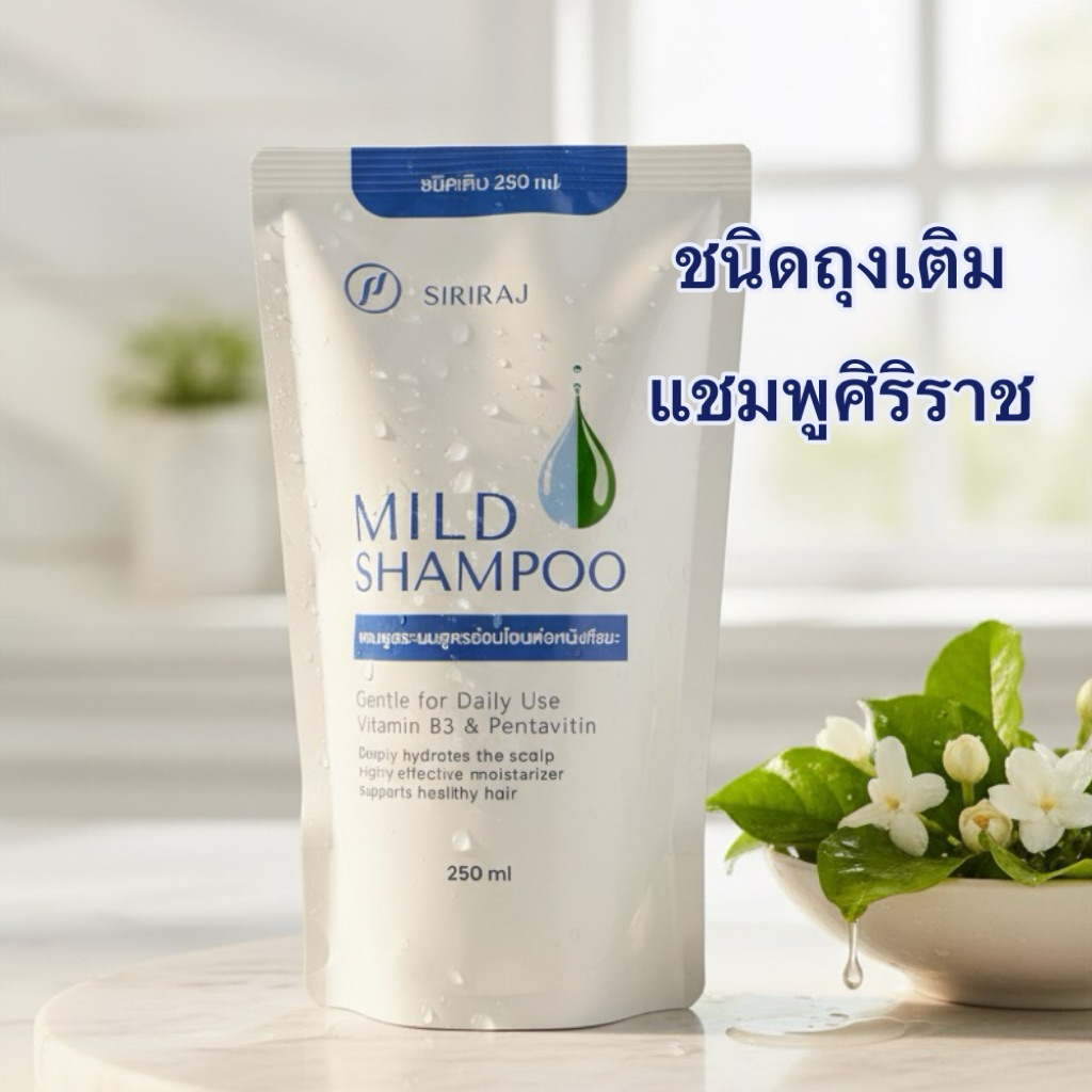 (ชนิดเติม)ศิริราช มายด์ แชมพู 250ml. SIRIRAJ MILD SHAMPOO | Shopee Thailand