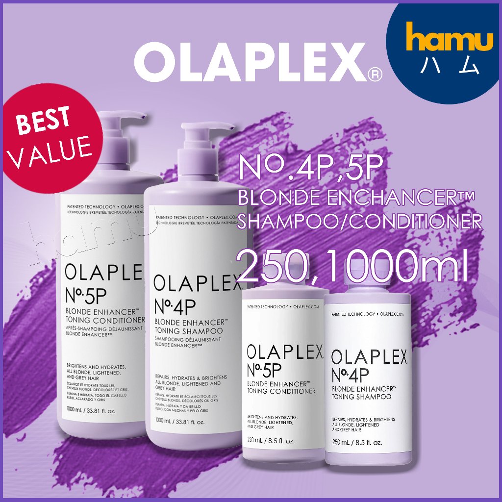 Olaplex® No.4P,5P ฉลากไทยแท้100% Blonde Enhancer Toning Shampoo 250ml ...