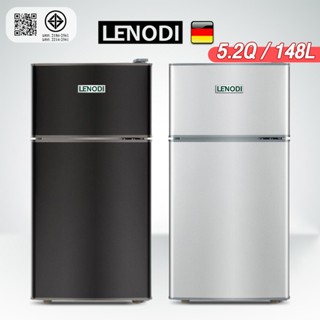 LENODI tủ lạnh mini 5.2Q hai cửa, tiết kiệm năng lượng, tủ lạnh gia đình nhỏ, tủ lạnh 2 cửa, model EPLD-128A, dung tích lên tới 148 lít