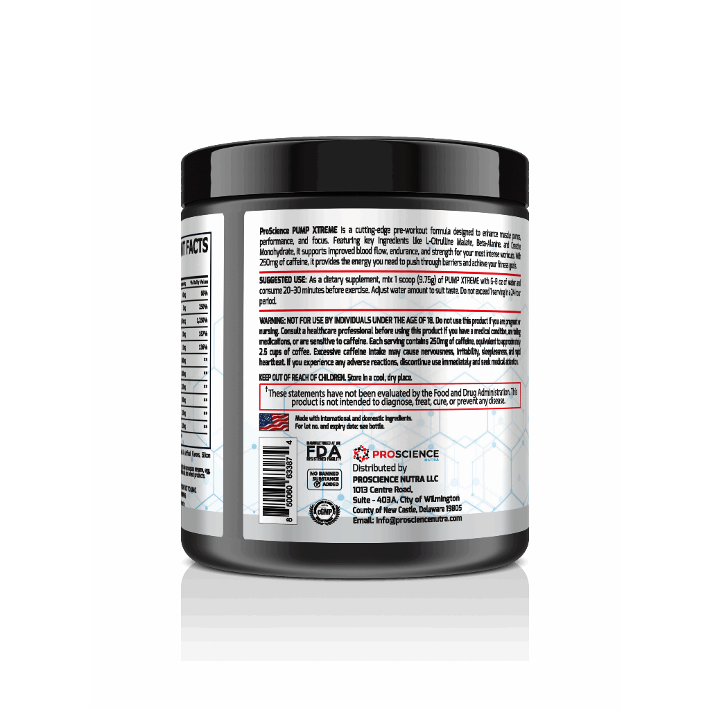 ProScience Nutra - Pump Xtreme Advanced Pre-Workout Formula - 30 ...