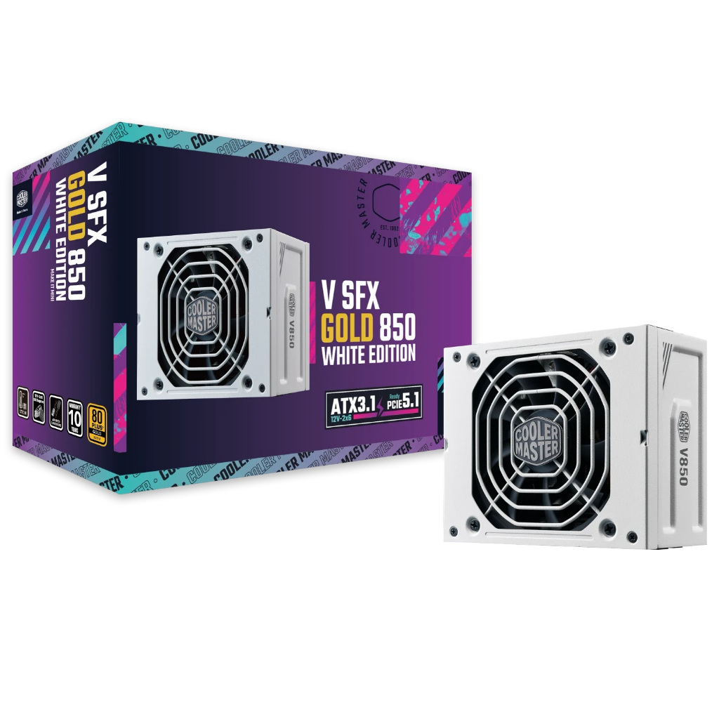 COOLER MASTER V SFX Gold 850 ATX 3.1 WHITE EDITION 850W SFX POWER ...