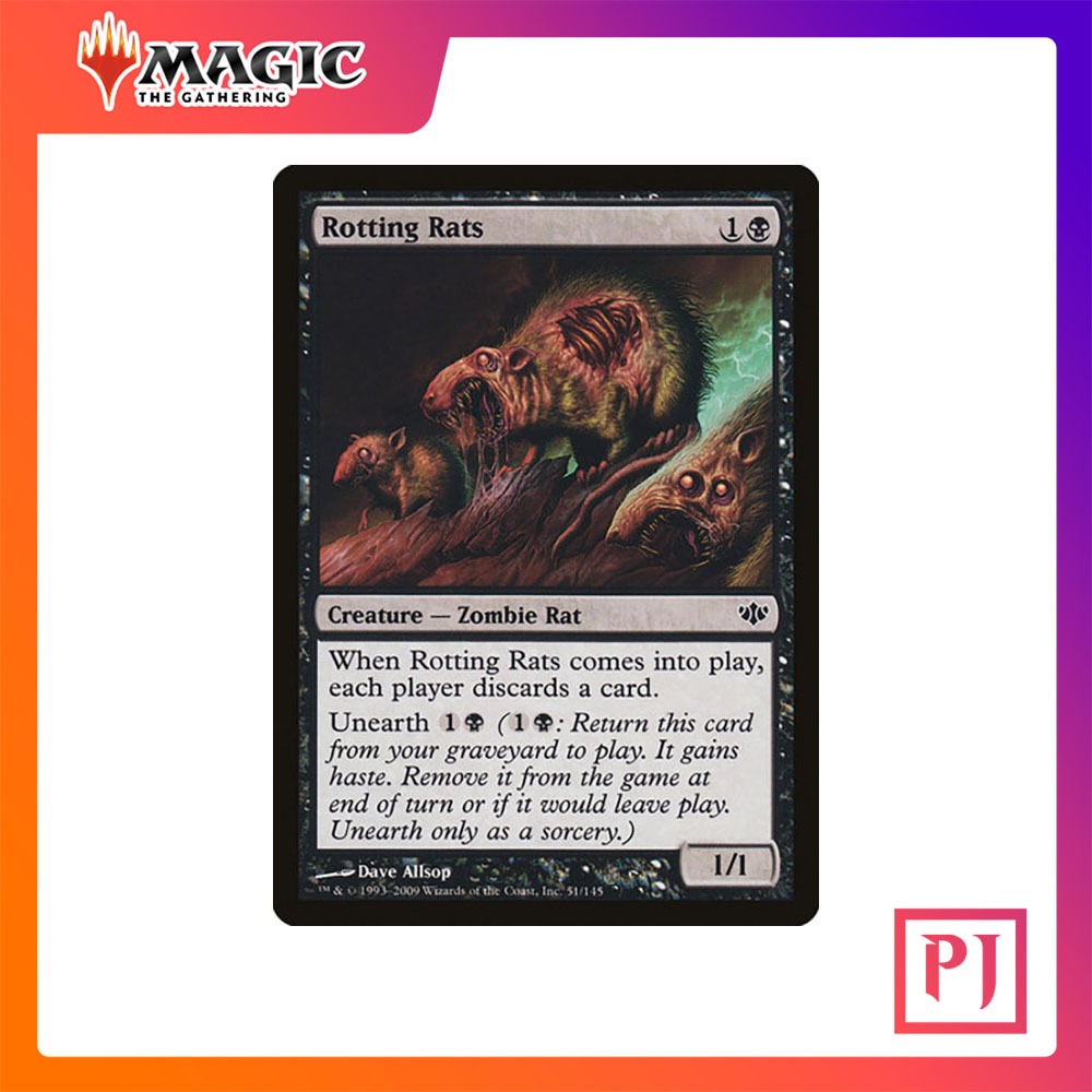 [MTG] Rotting Rats [CON] [BLACK] [COMMON] [NORMAL] [ENG] (การ์ดเมจิค ...