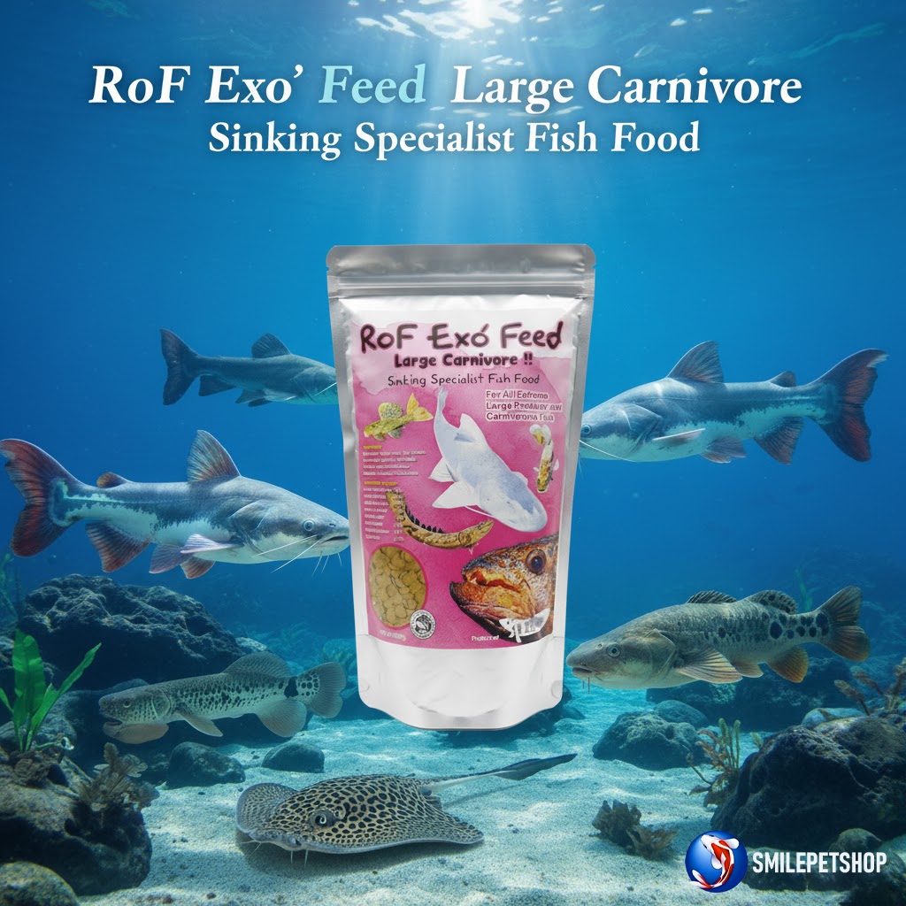 RoF Exo' Feed Large Carnivore Sinking Special Fish Food 1000g.ถุงชมพู ...