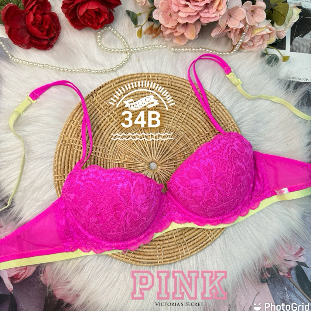PINK Victoria’s Secret 34B ใหม่มาก ฟองกลาง สะอาด | Shopee Thailand