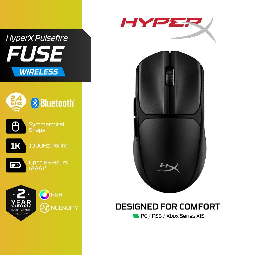 HyperX Pulsefire Fuse Wireless Gaming Mouse เมาส์ไร้สาย