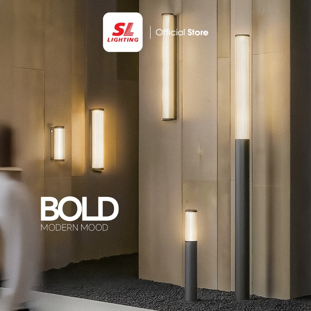 SL LIGHTING | BOLD Series โคมไฟติดผนังภายนอกและโคมไฟเสาสนาม LED รุ่น ...