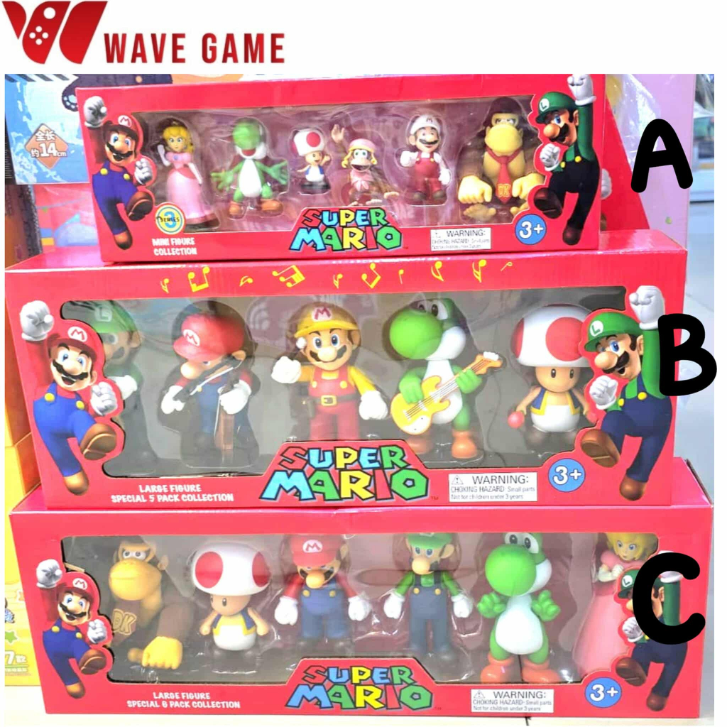 super mario model collection set / ตัวใหญ่ ขนาด 9 นิ้ว ตุ๊กตา | Shopee ...