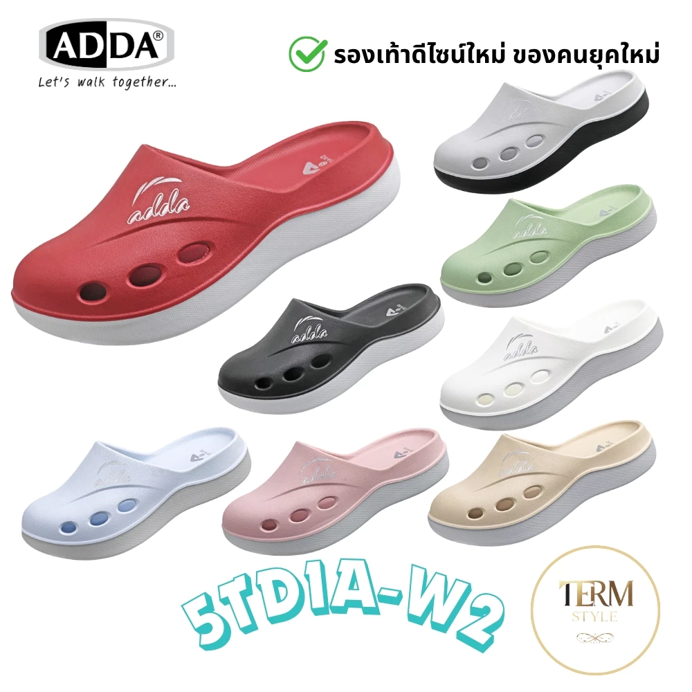 ADDA 5TD1A-W2 รองเท้าหัวโตผู้หญิง รุ่นใหม่ 2Density พื้นนุ่ม เบา กันน้ำ ใส่สบาย ของแท้