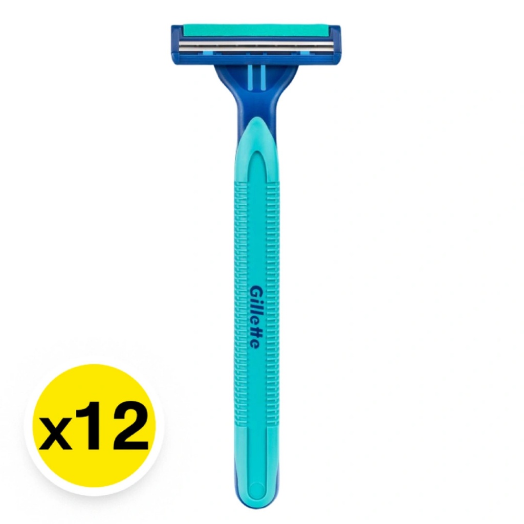 มีดโกนหนวด 2 ใบมีด ยิลเลตต์ บลู 2 เฟล็กซ์ซี่ แพค 12 ชิ้น / Gillette ...