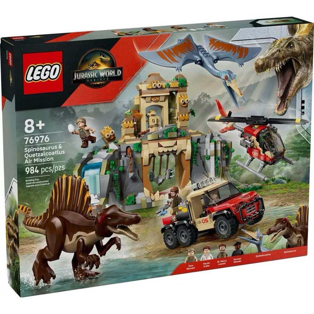 Lego Jurassic World 76976 Spinosaurus & Quetzalcoatlus Air Mission by ...