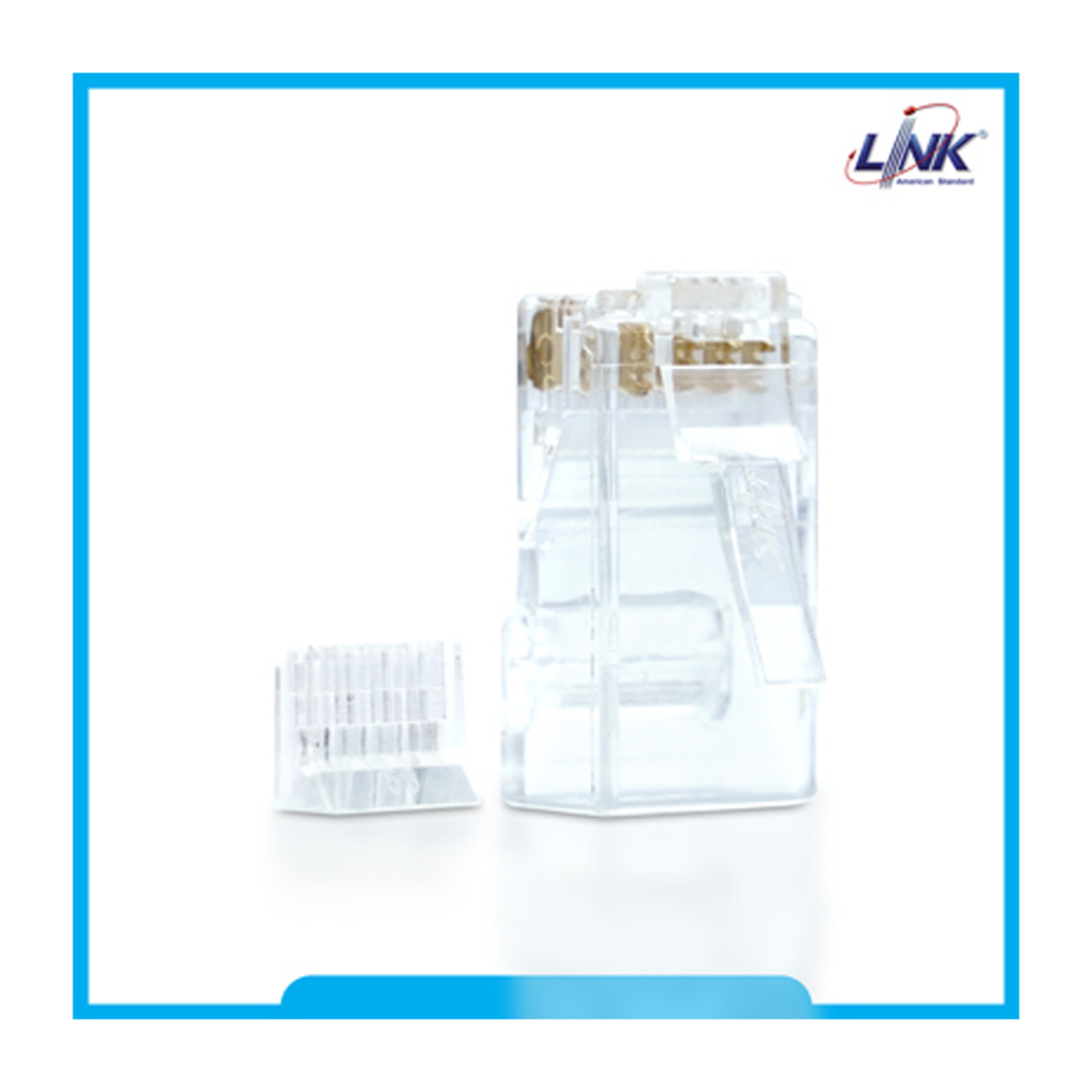 หัวสายแลน Cat6 Link US-1002 CAT 6 RJ45 PLUG (ตัวผู้) Transparent clear ...