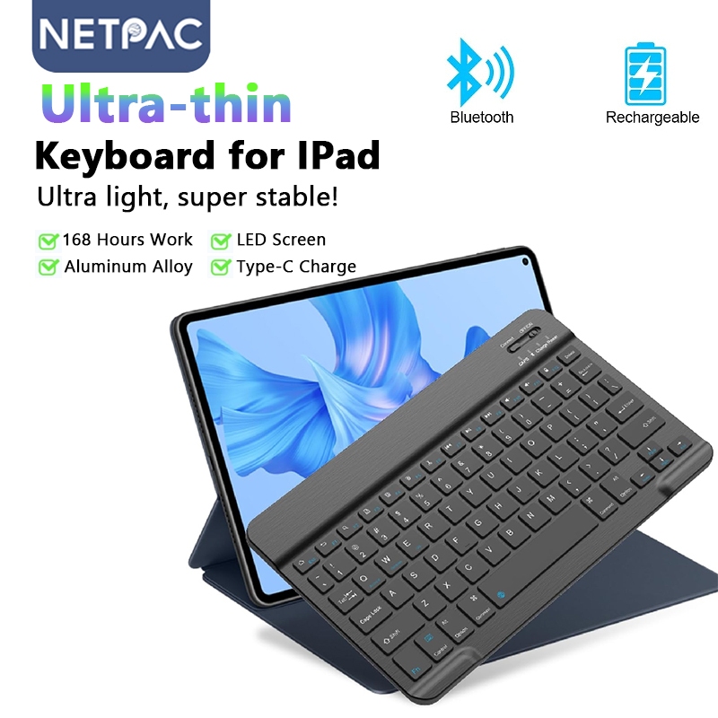 NETPAC คีย์บอร์ดบลูทูธ เชื่อมต่อง่าย พกพาง่าย ใช้สำหรับคอมพิวเตอร์ แท็บ ...