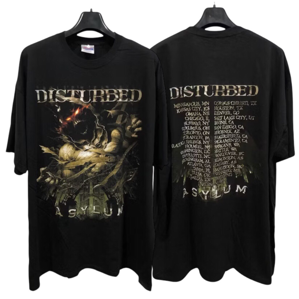 [จัดส่งฟรี!!!] เสื้อวงดนตรี Disturbed Asylum Usa Tour ปี 2010 Size 2XL ...