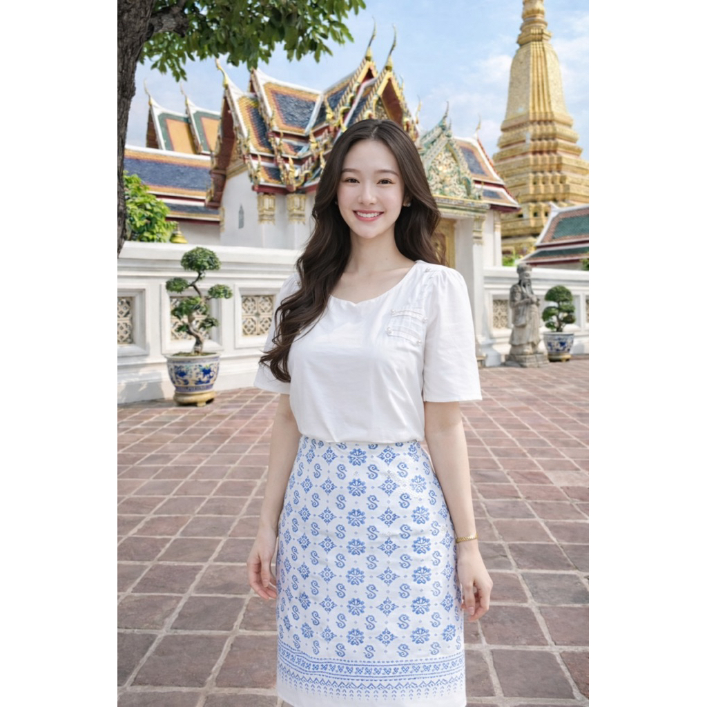 ชุดทำงานผ้าไทย ราคาสบายกระเป๋า ผ้าเนื้อดี ไม่ร้อน สีตรงปก สวยหรู มุมมองที่ 5