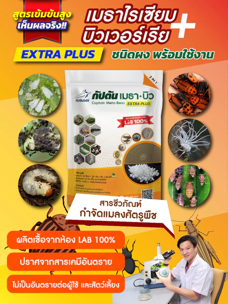 กัปตันเมธาบิว สูตรเข้มข้นเชื้อ 2 เท่า อัพอาหารเชื้อ แบบผง(500กรัม) ปลอดภัย 100%