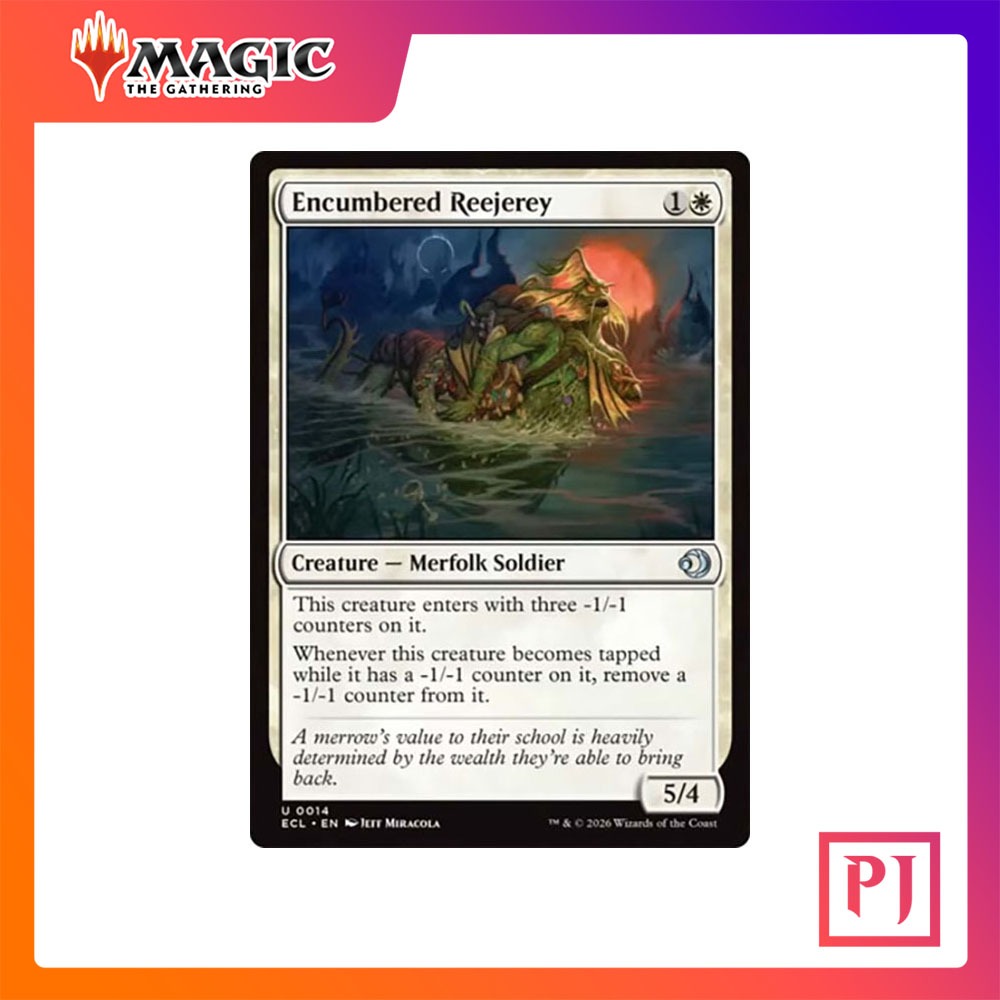 [MTG] Encumbered Reejerey [ECL] [WHITE] [UNCOM] [NORMAL] [ENG] (การ์ดเม ...