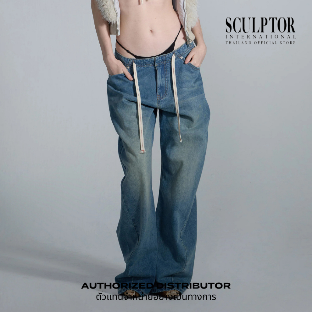 SCULPTOR® กางเกงยีนส์ Everyday Lowrise Denim | Shopee Thailand