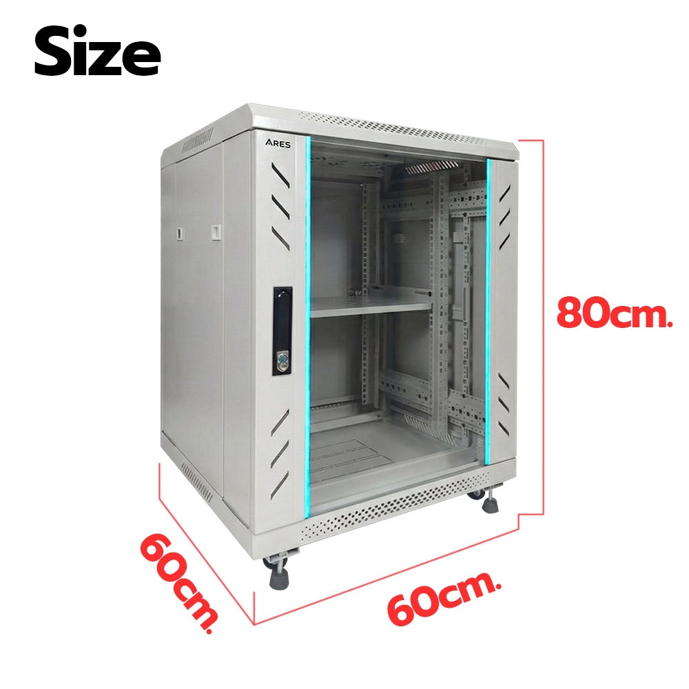 ARES Network Cabinet ตู้ Rack 15U รุ่นARS-15UN-60 ขนาด 60x60x80cm. (ลึก ...