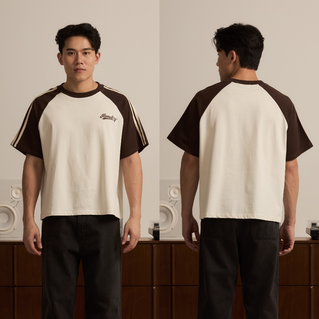HOMEBOY เสื้อBOXY HB.STRIPS.TONE.BOXY คอตตอน100% ใส่ได้ทุกวัน