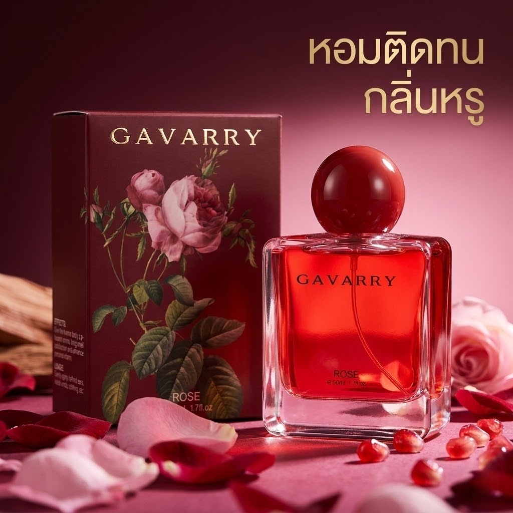 GAVARRY ROSE 50ml น้ำหอมกลิ่นกุหลาบ หอมหรูหราสไตล์ลูกคุณ ติดทนนาน ของ ...