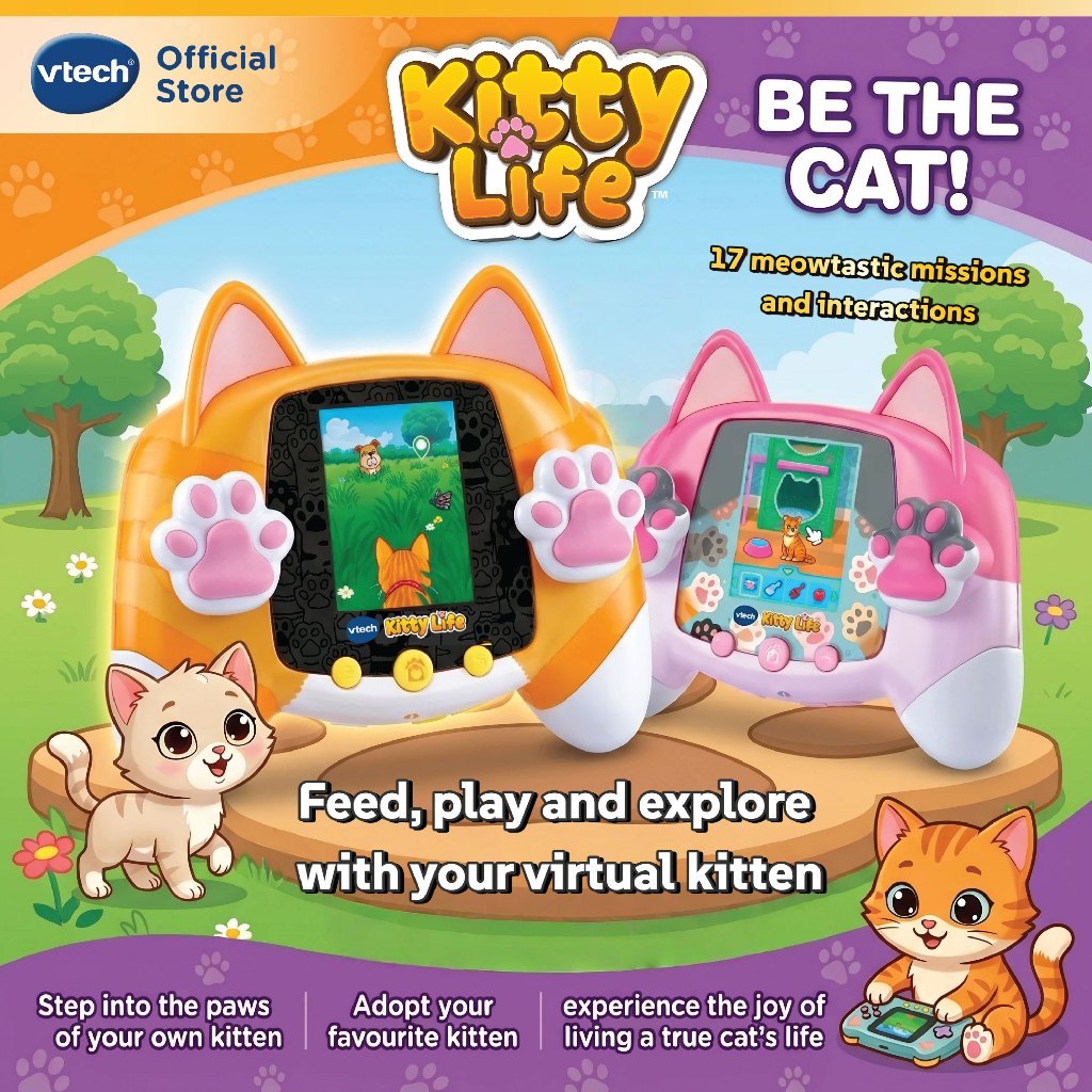 VTech KITTY LIFE, Toys, Electronic Games (80-594203 Orange, 80-594253 ...