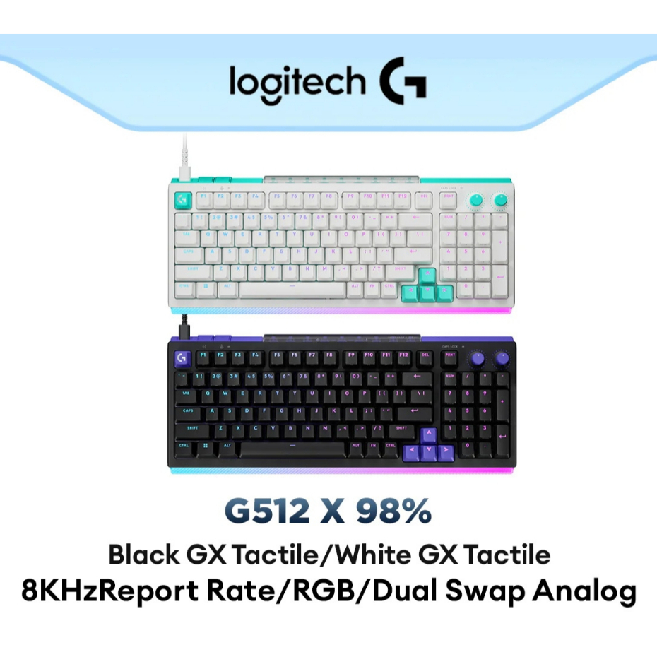 คีย์บอร์ดเกมมิ่ง Logitech G G512 X 98 75 RGB Mechanical Gaming Keyboard