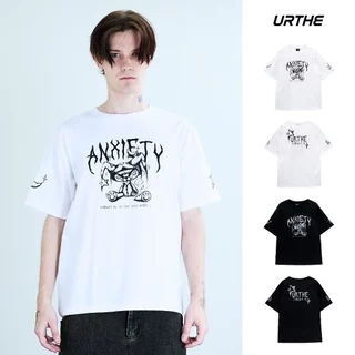 URTHE - เสื้อยืด สกรีนลาย รุ่น ANXIETY TEE