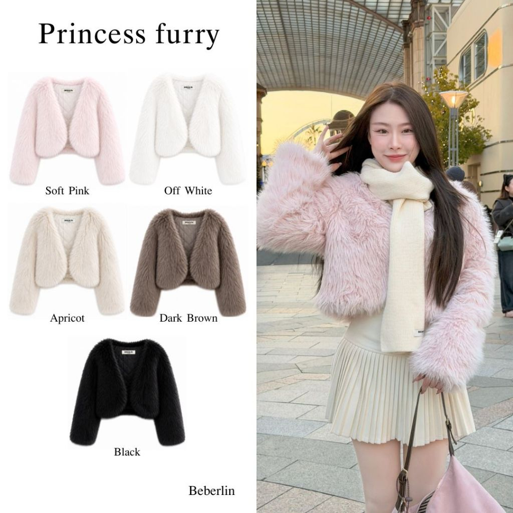 Beberlin เสื้อโค้ทกันหนาวขนเฟอร์ รุ่น Princess furry / No : 1011