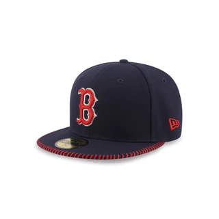 หมวกแก๊ป New Era รุ่น 59Fifty Pack - Baseball Stitching Boston Red Sox Navy 59Fifty Cap