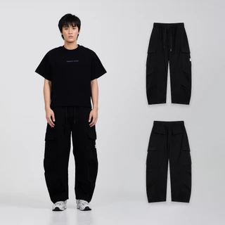 HOMEBOY กางเกงขายาว HB.HEART.PATCH.CARGO คอตตอนโพลี่เอสเตอร์ ใส่ไปทำงานได้