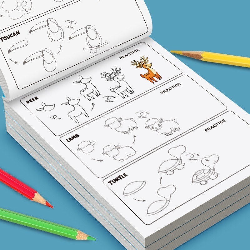 How To Draw Painting & Coloring Book for Kids Step-by-Step Drawing ...