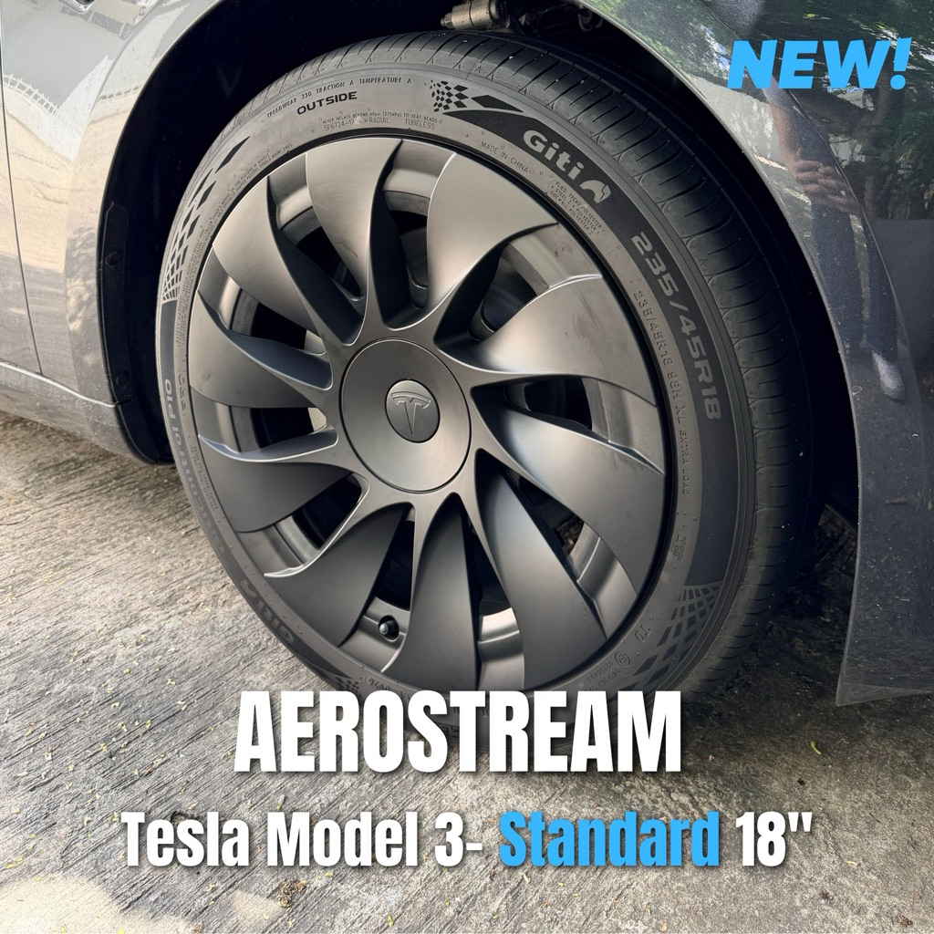ขนาด18 นิ้ว ติดตั้งง่าย ไม่ต้องเครื่องมือ สำหรับ Tesla Model3 Highland 2026 ชุด 4 ชิ้น