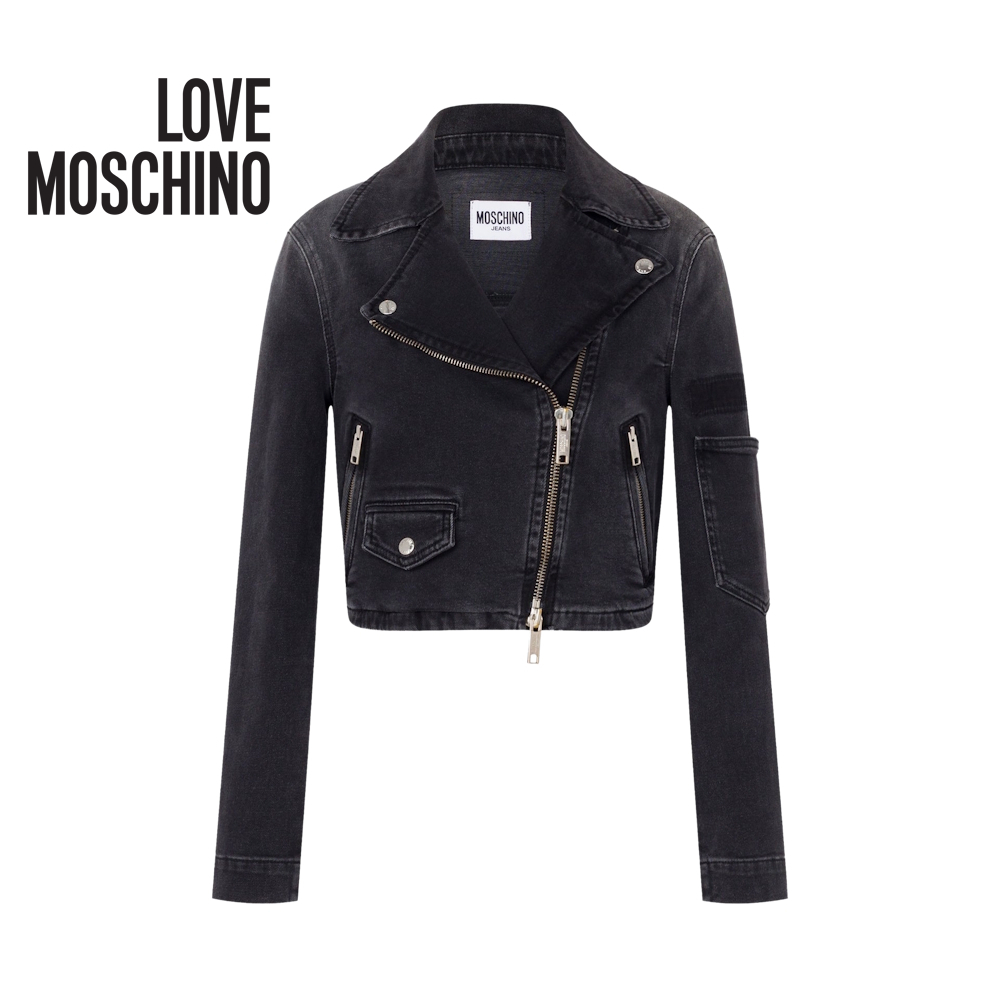 LOVE MOSCHINO THE STRETCH DENIM BIKER JACKET 261K1J050932151 | Shopee ...