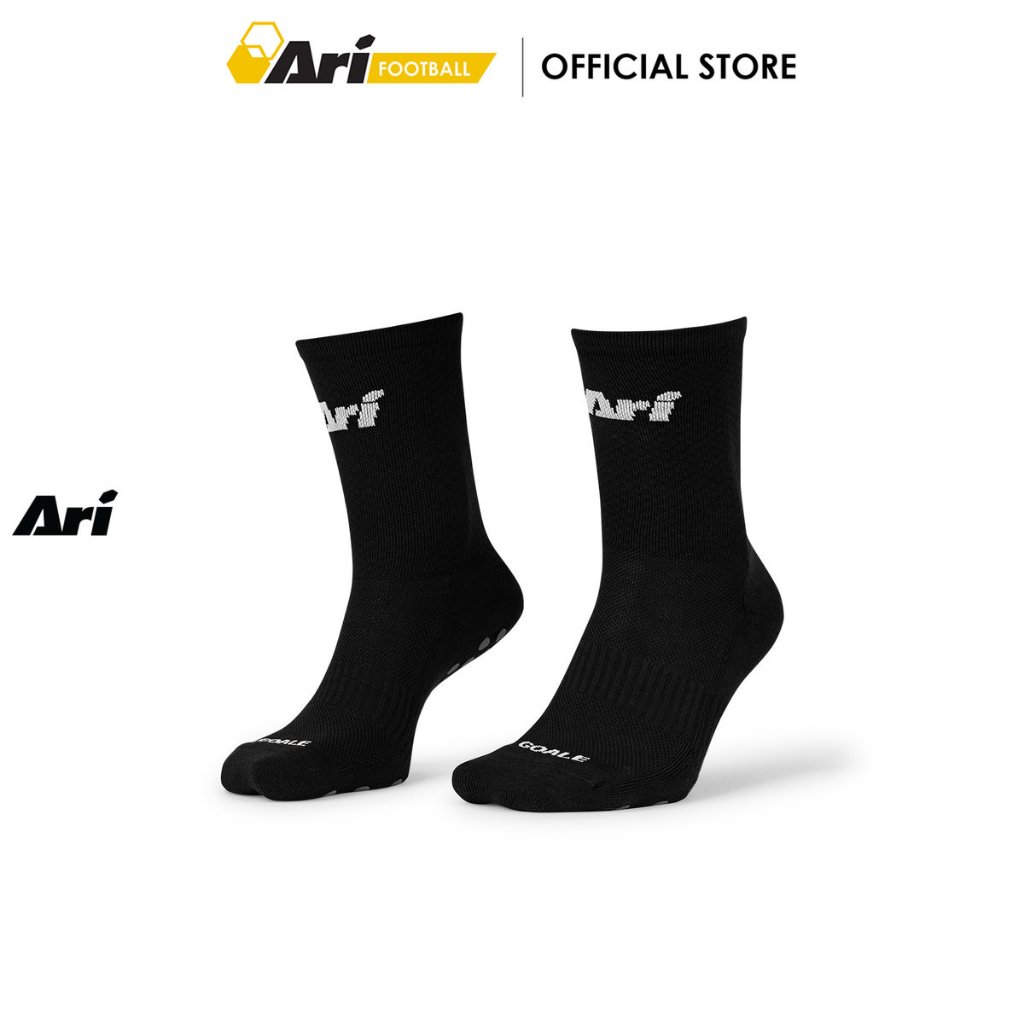 GOALE X ARI NON SLIP HALF SOCKS - BLACK (GA021) ถุงเท้าครึ่งแข้งกันลื่น ...