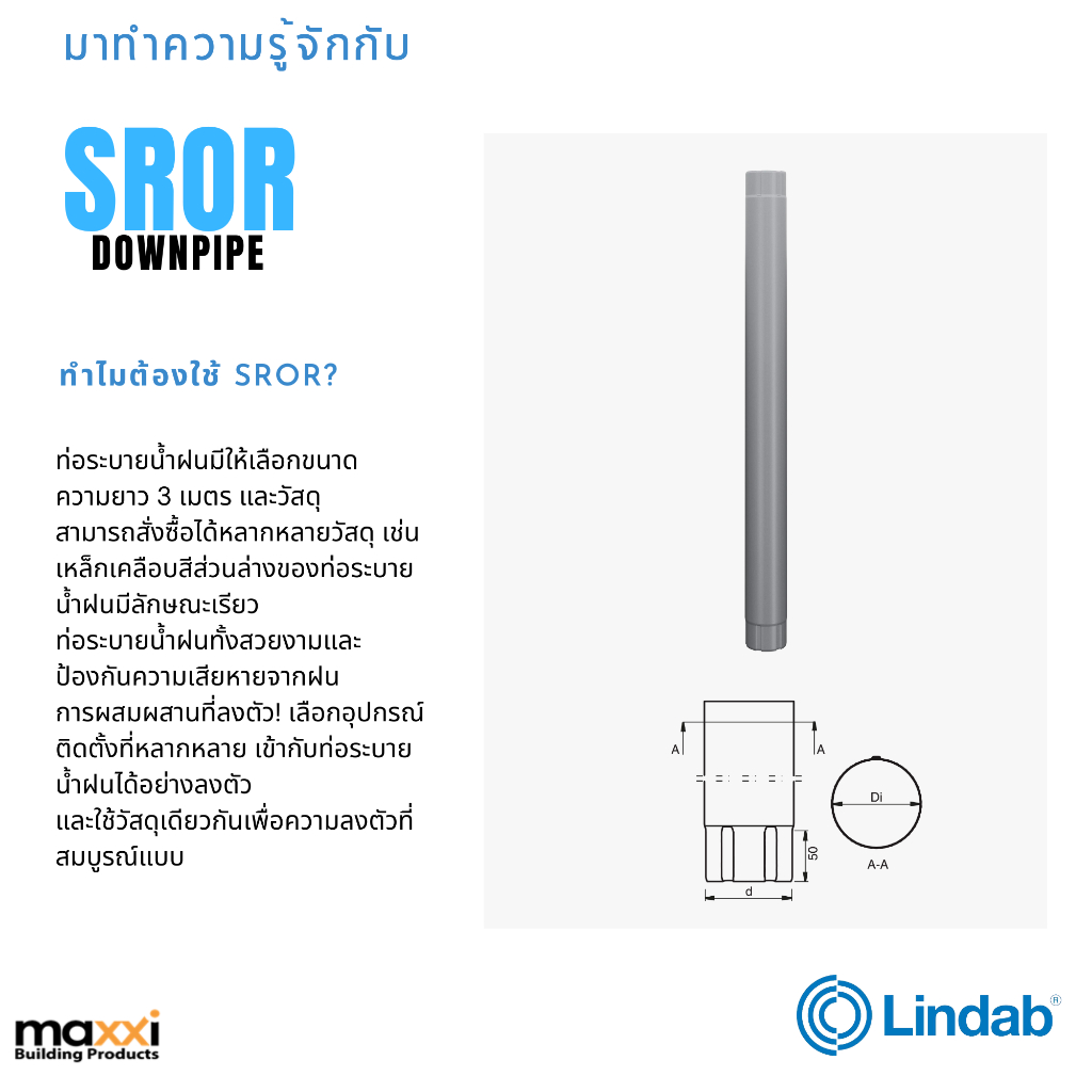 SROR ZM Non-Coated อลูซิ้งค์ ท่อน้ำ 3 เมตร/ท่อน | Shopee Thailand