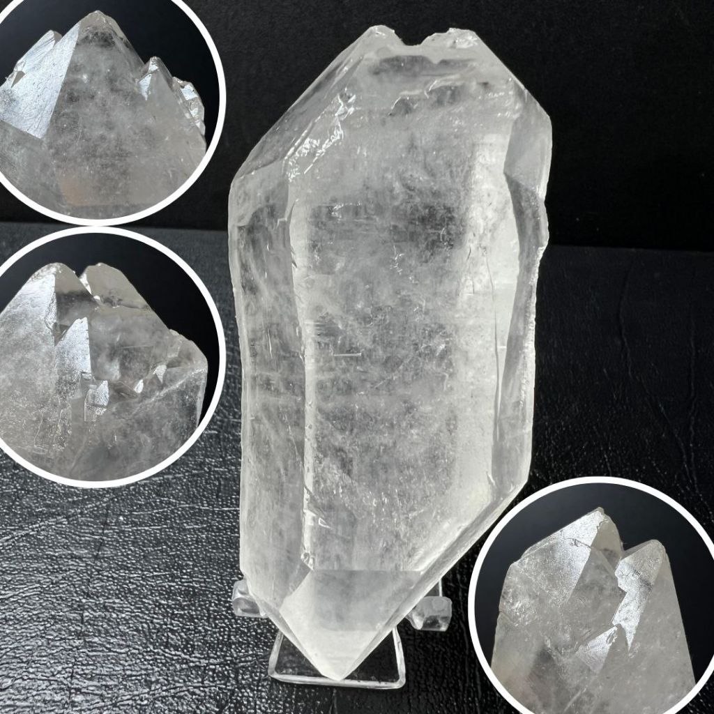 (159กรัม)ควอตซ์ใส 2 ปลาย มี Extra Terrestial Master Quartz ก้อนดิบจาก ...