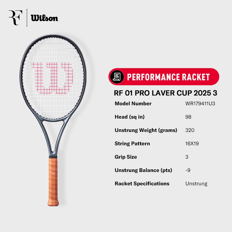 Wilson RF 01 PRO LAVER CUP 2025 ไม้เทนนิส Unstrung WR179411U3