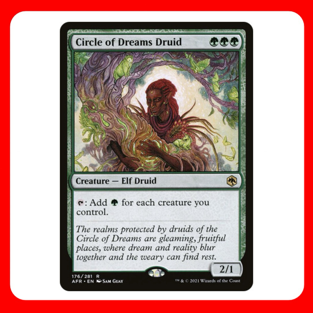[MTG] Circle of Dreams Druid [AFR] [GREEN] [RARE] [NORMAL] [ENG] (การ์ด ...