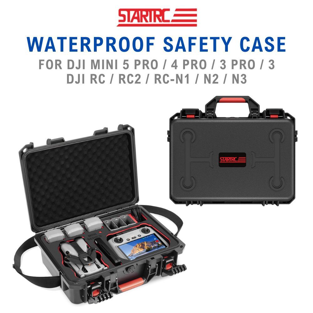 STARTRC Waterproof Hard Carrying Case for DJI Mini 5 Pro/4 Pro/3/3 Pro ...