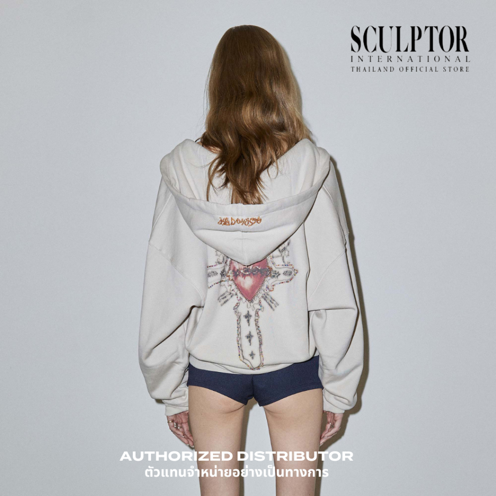 SCULPTOR® เสื้อฮูดดี้ Beaded Saint Hoodie Zip-Up | Shopee Thailand