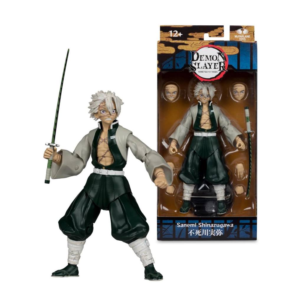 McFarlane Toys - Demon Slayer Sanemi Shinazugawa Action Figure 12,5 Cm - Con Spada - Wind Hashira