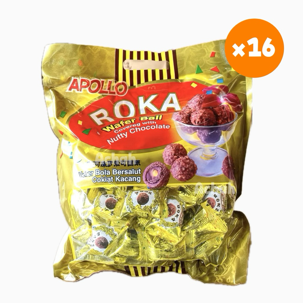 Apollo Roka ball รุ่นแพ็คเก็จใหม่ ขนมเวเฟอร์ สอดไส้ช็อกโกแลต เคลือบด้วย ...