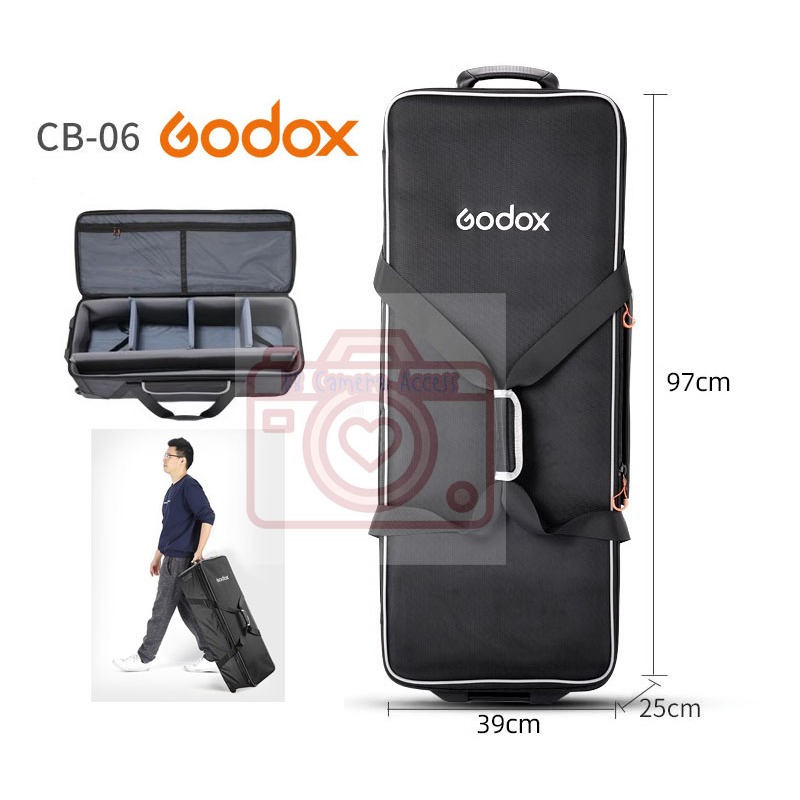 Godox CB-06 Hard Carrying Case with Wheels CB06 Large For 3-4 Flash Heads
