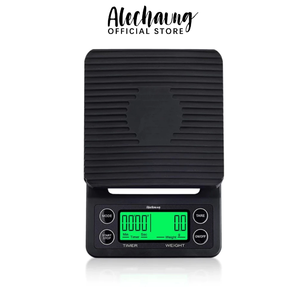 Alechaung เครื่องชั่งอาหารดิจิตอล เครื่องตวงส่วนผสม และชั่งกาแฟ รุ่น Coffee Scale จอ LED ความละเอียดสูง