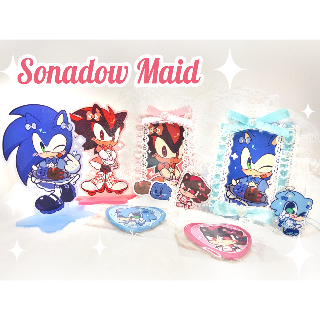 sonic & shadow Maid standee framecard (sonic the hedgehog) สเเตนดี้ ...