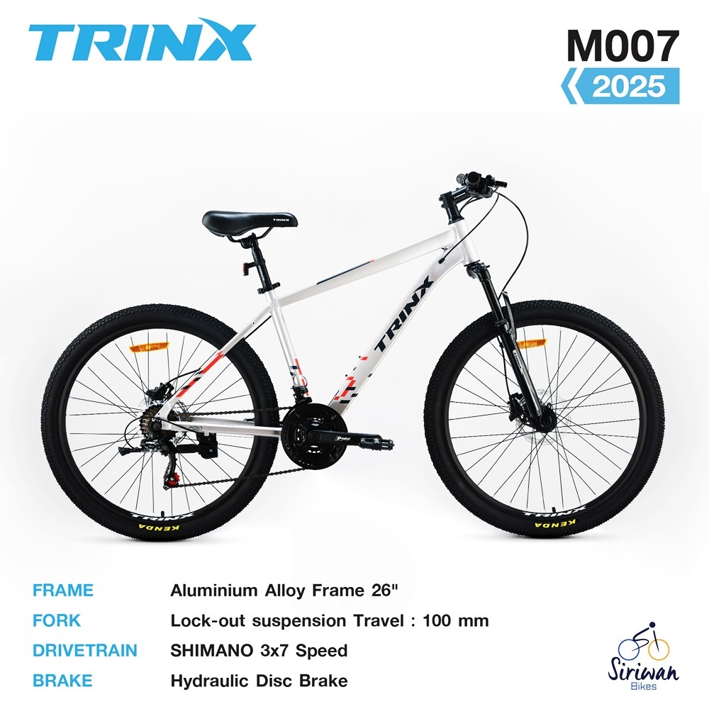 จักรยานเสือภูเขา TRINX รุ่น M007 เฟรมอลูมิเนียมซ่อนสาย เกียร์ Shimano ...