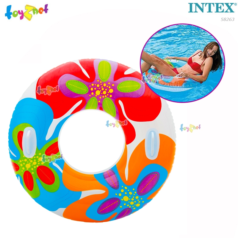 Intex ห่วงยางลายใบไม้ 38 นิ้ว (97 ซม.) กล้วยไม้ รุ่น 58263 | Shopee ...