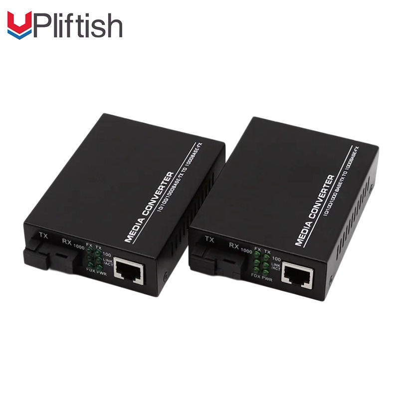 Upliftish ของแท้ Media Converter 10/100/1000 Mbps HTB-3100 (A+B)-20KM / Single-mode Single-fiber มีเดีย คอนเวอร์เตอร์