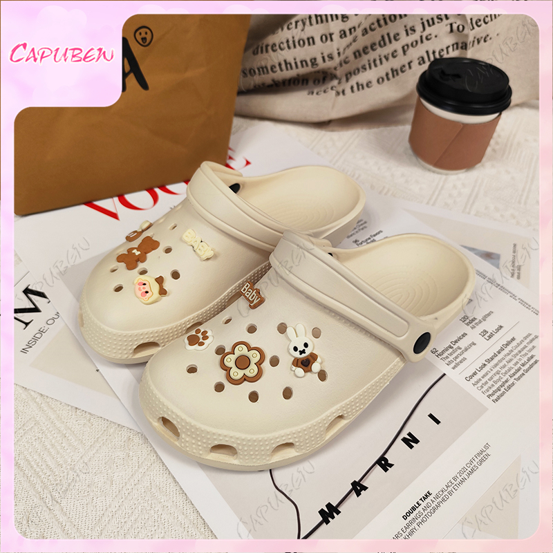 CAPUBEW รองเท้าแตะสำหรับผู้หญิงแบนรองเท้าแตะสำหรับผู้หญิงระบายอากาศได้ ...