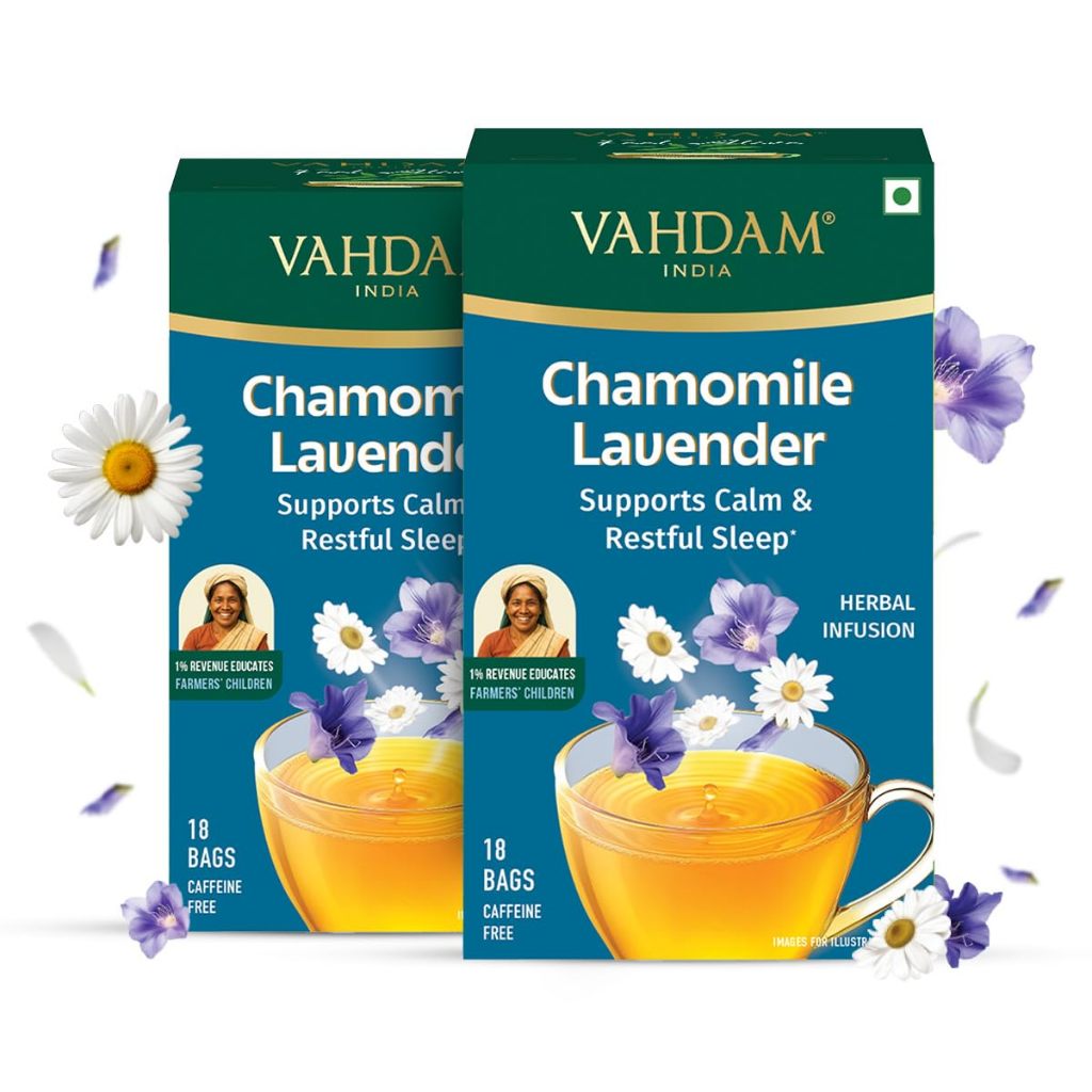 ชา VAHDAM, Chamomile Lavender Herbal Tea - 18 Teabags | Shopee Thailand